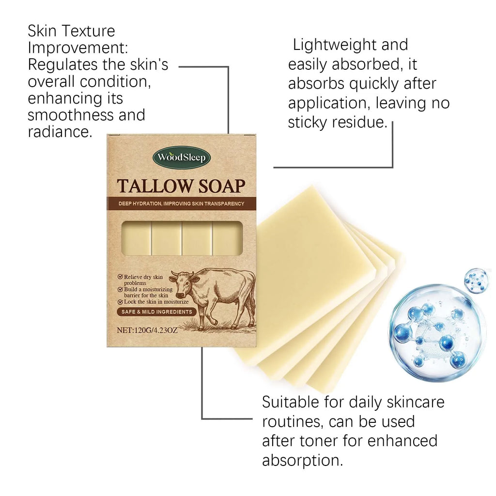 OceAura Grass-Fed Beef Tallow Soap – Face & Body Bar Natural Bar Soap Oasis Select