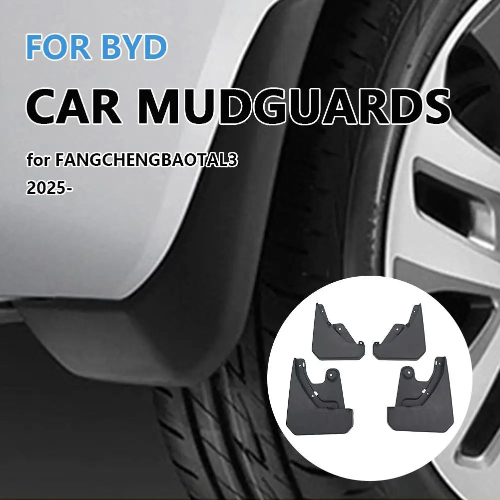 BYD Leopard Titanium 3 2025 Mud Flaps – Front & Rear Set of 4 Mud Flap Set Oasis Select
