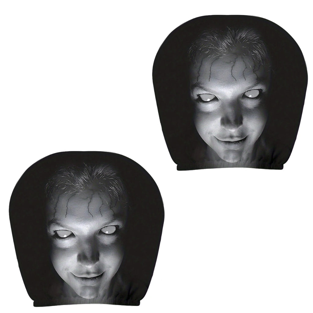 Funny 3D Printed Car Headrest Covers | Universal Elastic Fit