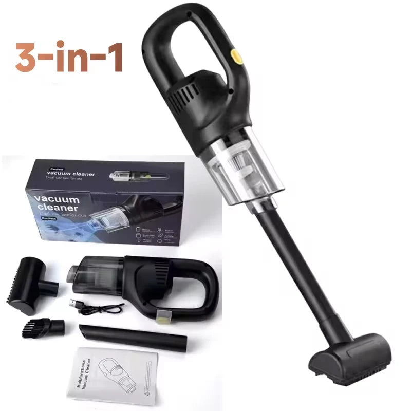 Cordless Handheld Vacuum 120W – Home, Car & Pet Hair Cleaner