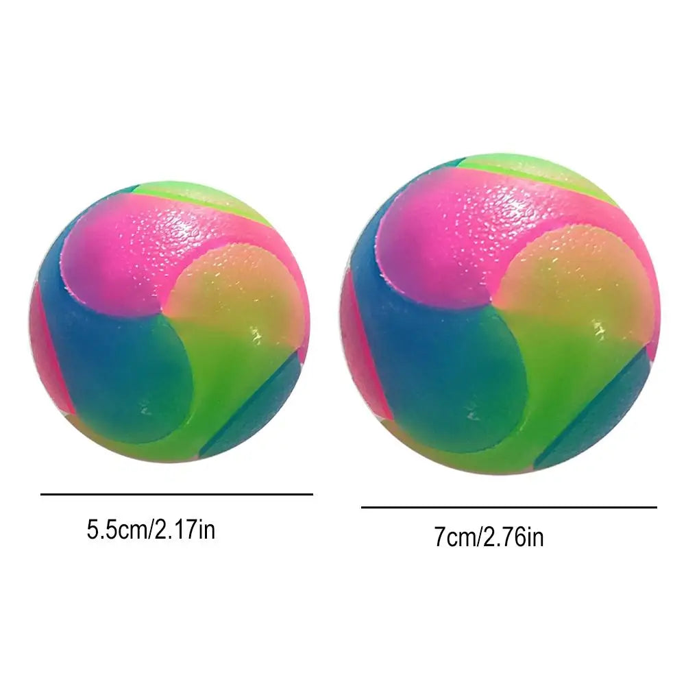 Pet Light Up Toy Ball Glowing LED Puppy Flashing Elastic Ball Toy Color Light TPR Ball Interactive Toys For Cats Dogs Oasis Select