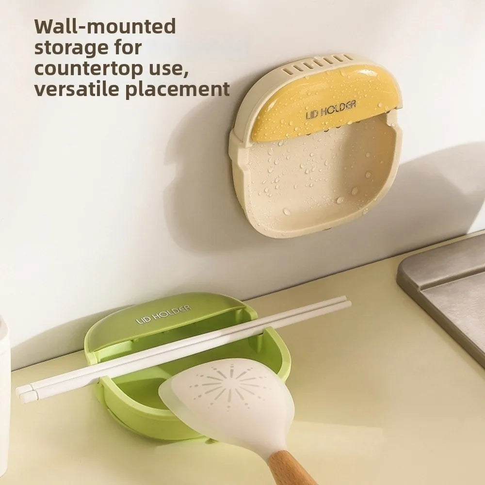 Silicone Suction Cup Pot Lid & Spoon Holder | Heat-Resistant