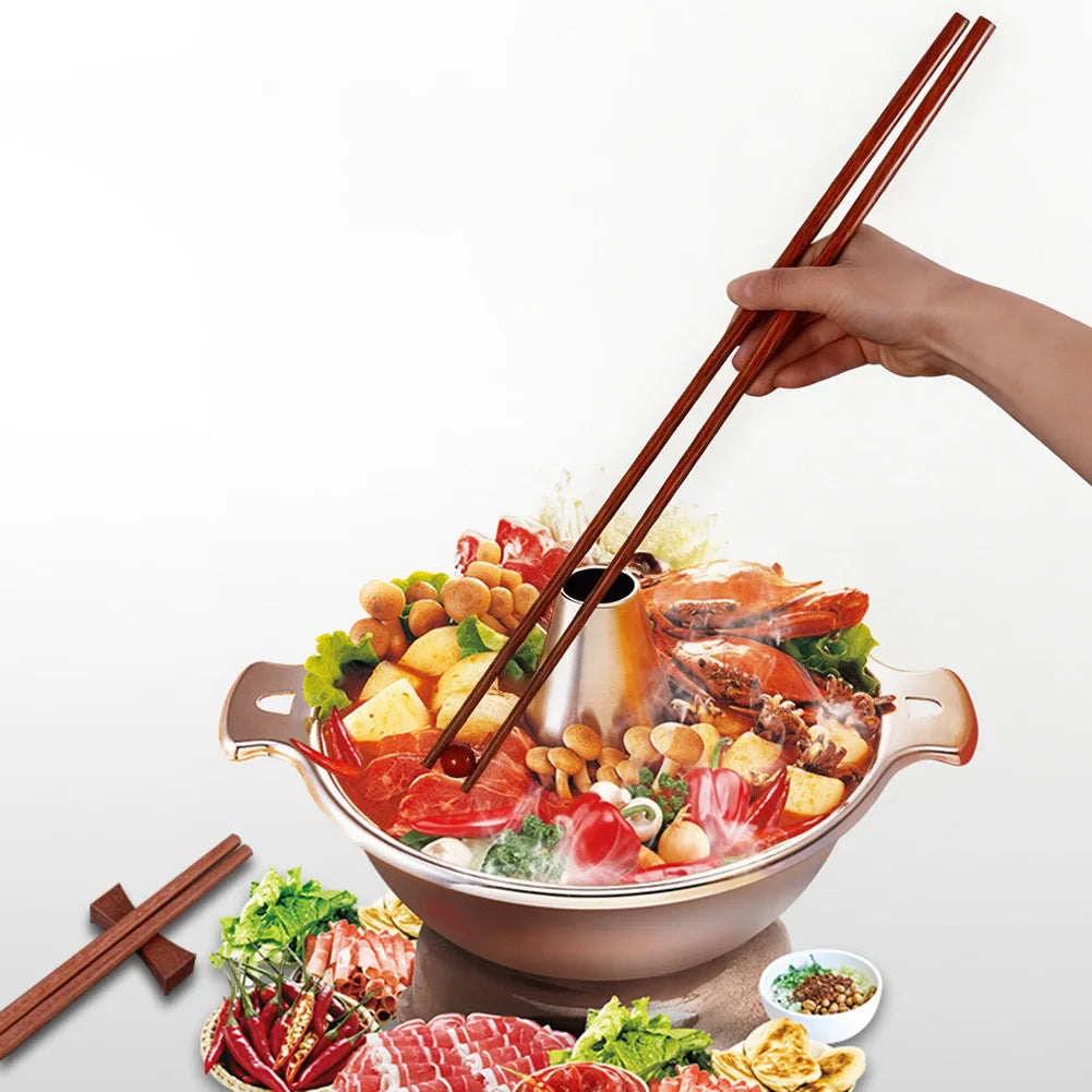 Extra Long Wenge Wood Cooking Chopsticks | Hot Pot & Frying