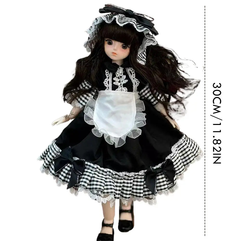 30cm 1/6 BJD Doll Clothes Changing Princess Skirt Set BJD Baby Dress Change Set Lady Princess Doll Accessories (without Doll) Oasis Select