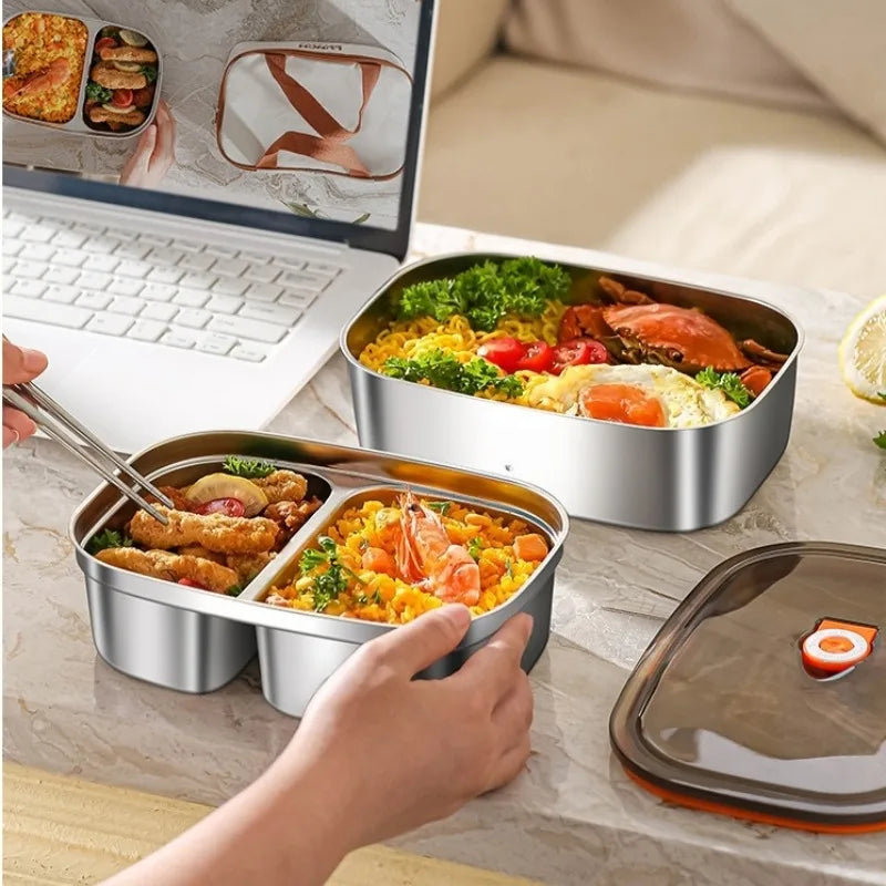 Large Capacity 304 Stainless Steel Lunch Box, Leakproof Bento Box, Portable Food Container for Office Students Camping Picnic Oasis Select