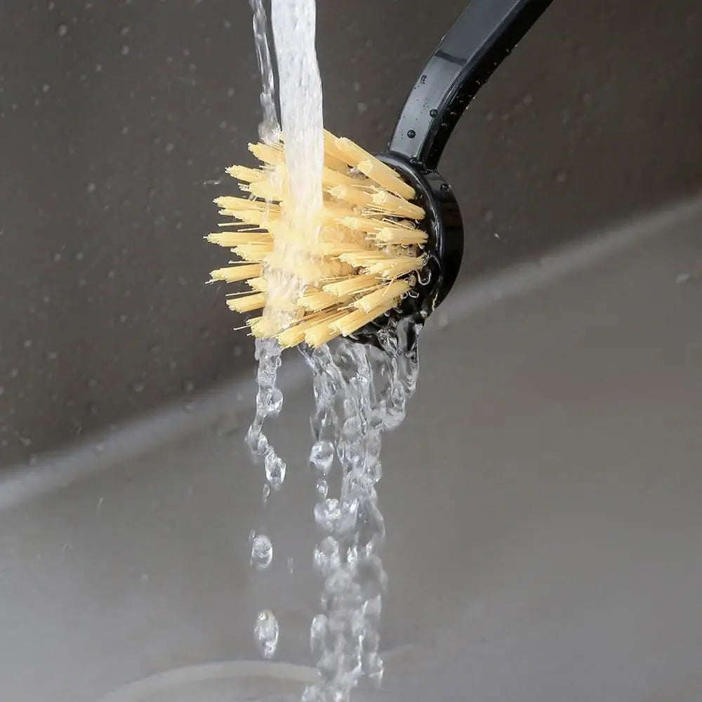 Plastic Pot Brush Oil Free Black White Dishwashing Brush High Temperature Resistance Kitchen Tool Long Handle Cleaning Brush Oasis Select