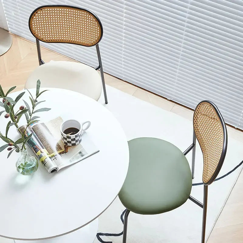 Household rattan dining chair B & B Hotel Cafe Rattan chair Internet celebrity back chair Milk tea shop Leisure rattan chair Oasis Select