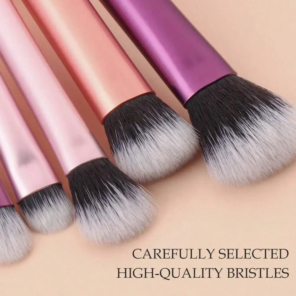 10-Piece Mini Travel Makeup Brush Set with Bag | Soft Bristles