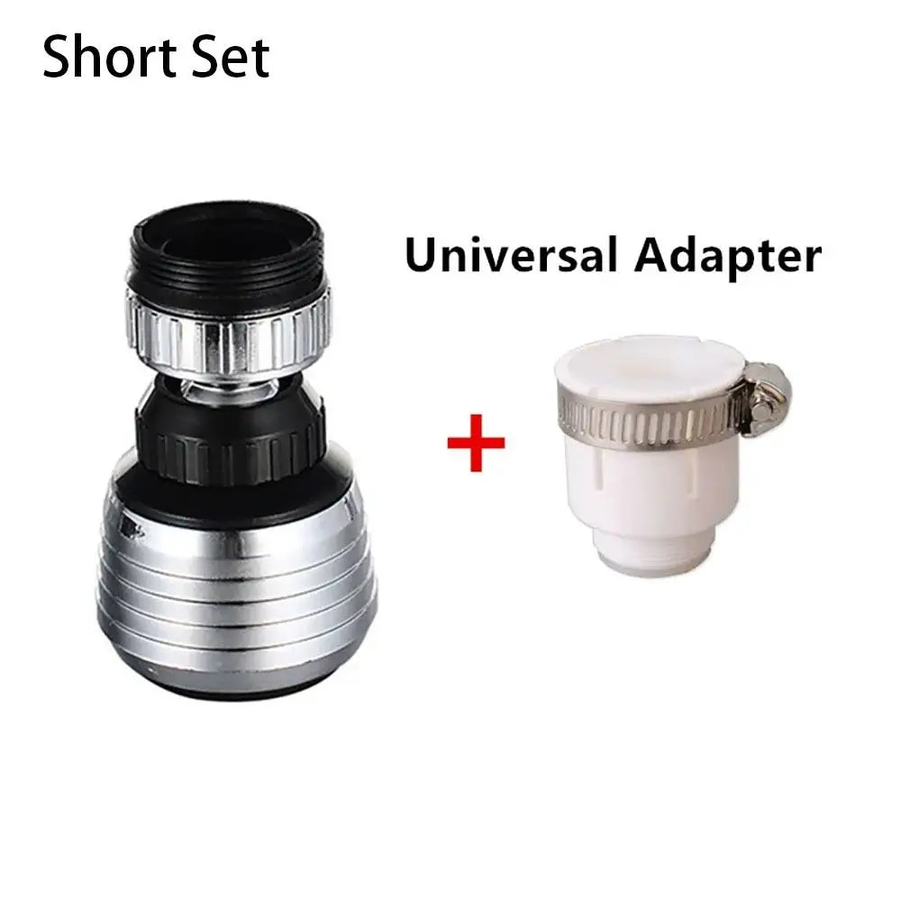 1Set Booster Nozzle Extender 360 Degree Faucet Anti Splash Head Universal Rotating Bubbler Bathroom Kitchen Tools Water Saver Oasis Select Short Set