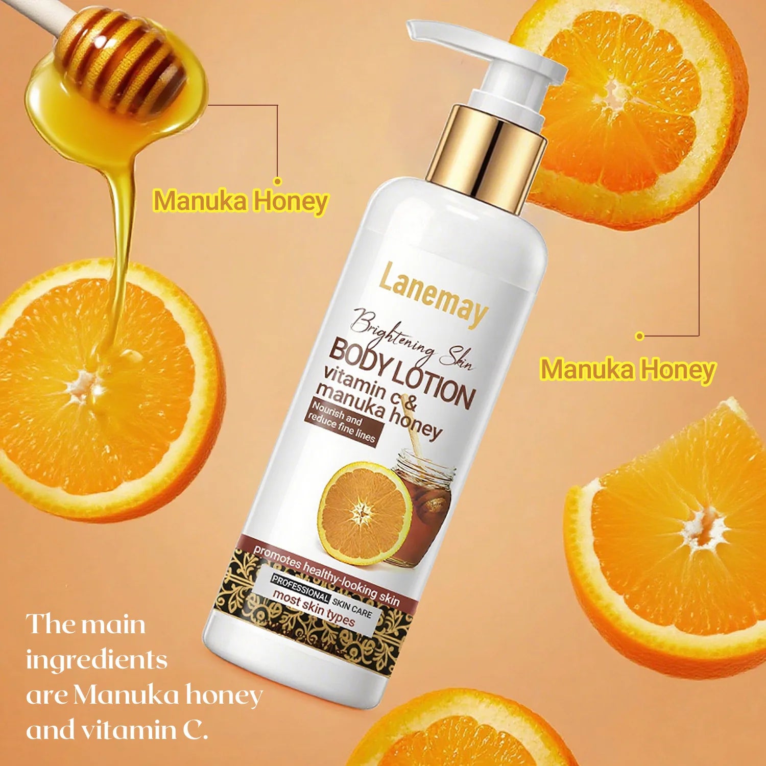 Vitamin C & Manuka Honey Body Lotion – Hydrating Cream 100ml