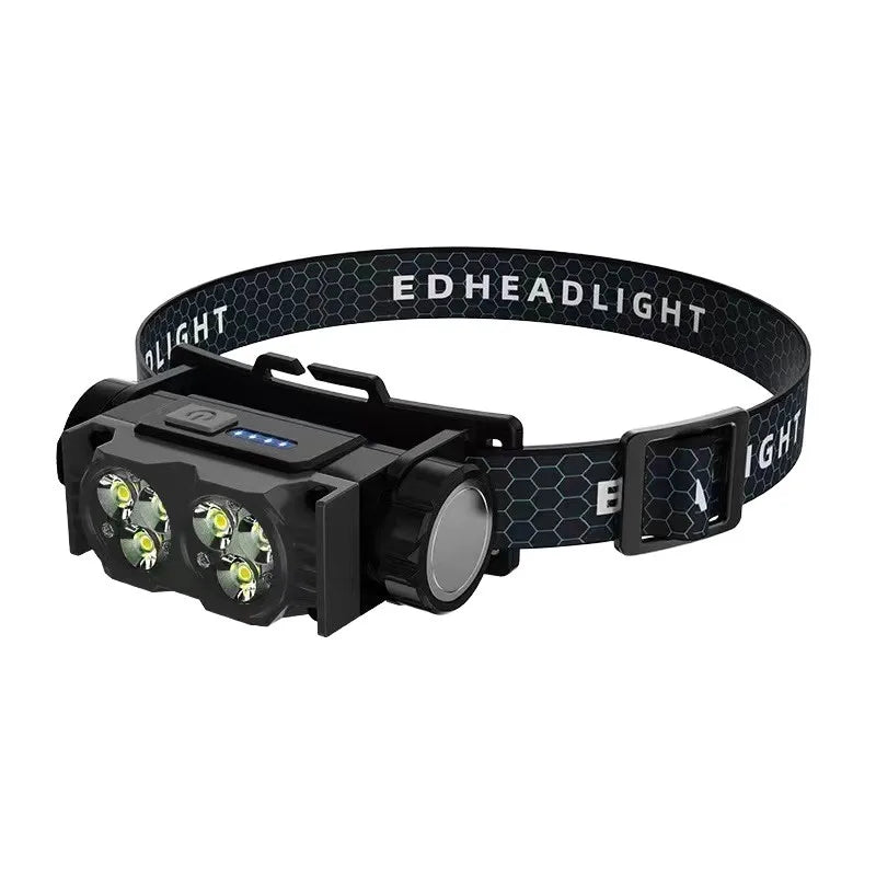 Professional LED Headlamp Super Bright Rechargeable Waterproof Light for Night Fishing Camping and Construction Work Oasis Select