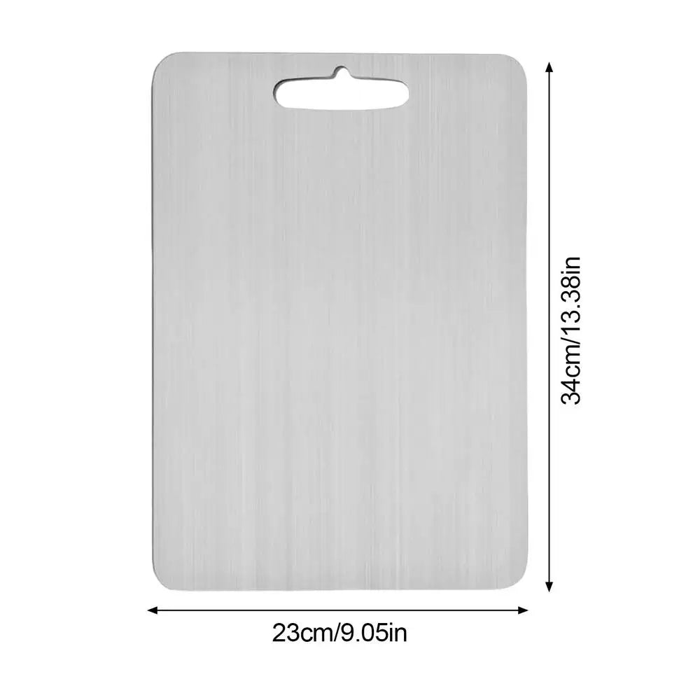 Cutting Board Double-Sided Metal Cutting Board Easy Grip Baking Board for Countertop Kitchen Tool for Meat Fruits Vegetables Oasis Select 23x34cm
