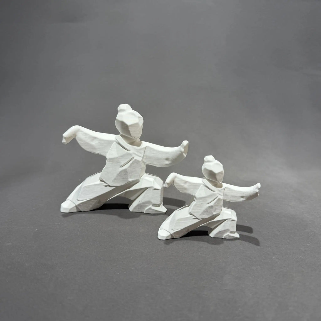 Martial person Art Figurines Set plastic Home fish tank Bonsai Desktop Ornament Kung Fu Pose Statue Figurine Tabletop Decor Gift Oasis Select