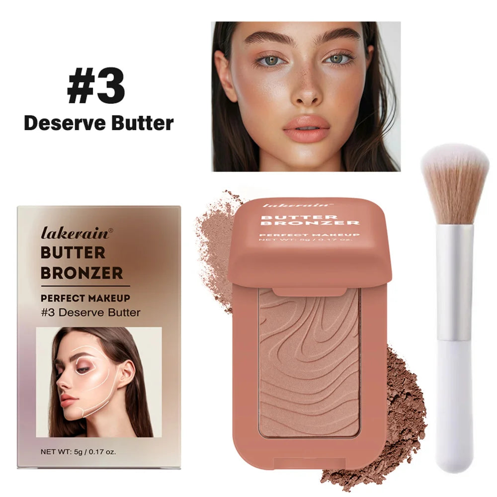 Lakerain Butter Bronzer Powder – 8 Shades, 12HR Wear