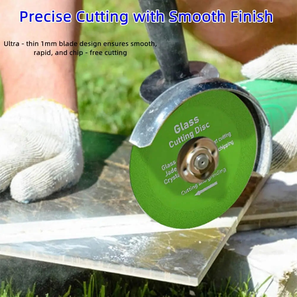 5Pcs 100/115mm Diamond Glass Cutting Disc 1mm Thin Brazed Saw Blade 7/8" Arbor for Angle Grinder Jade Ceramic Tile Grinding Oasis Select