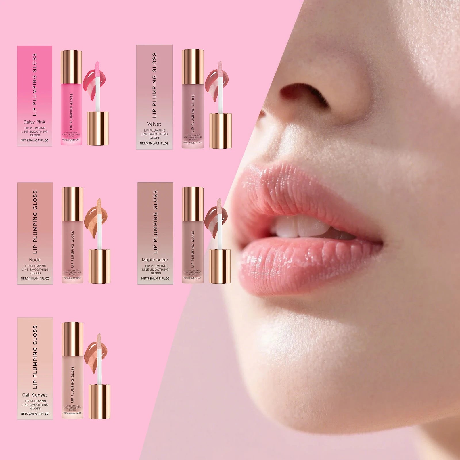 Crystal Plumping Lip Gloss – High-Shine Hydrating Lip Oil