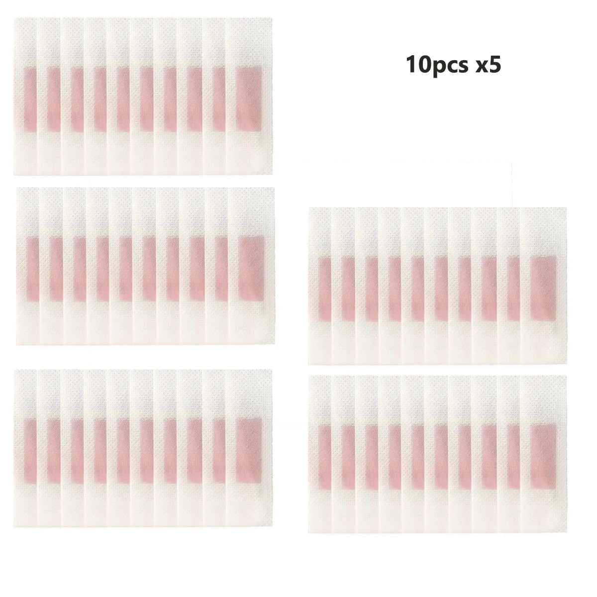 10/50pcs Facial Wax Strips Painless Hair Removal Wax Strips for Armpit Lips Leg Body Hair Remove Stickers Eyebrow Face Wax Paper Oasis Select 50PCS -pink