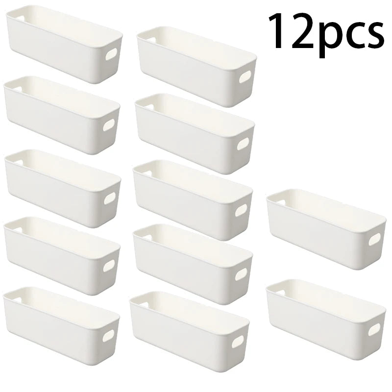 1/12Pcs Multifunctional Storage Box, Durable Large Capacity Desktop Storage Box Suitable For Miscellaneous Storage Oasis Select 12pcs
