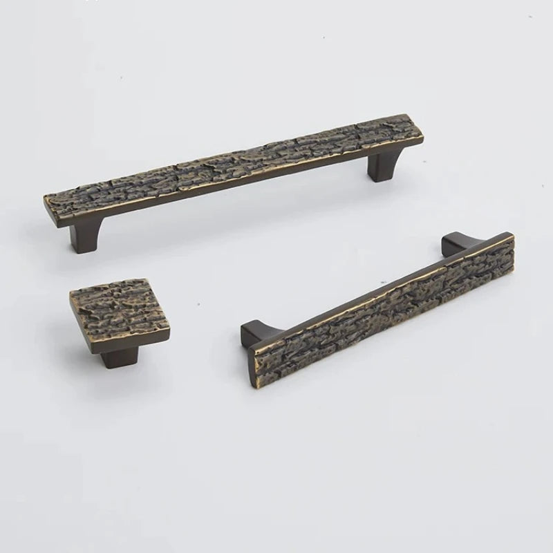 Brass Furniture Cabinet Door Handle Coffee Gold Antique Style Wardrobe Cabinet Drawer French Retro New Chinese Small Handle Oasis Select