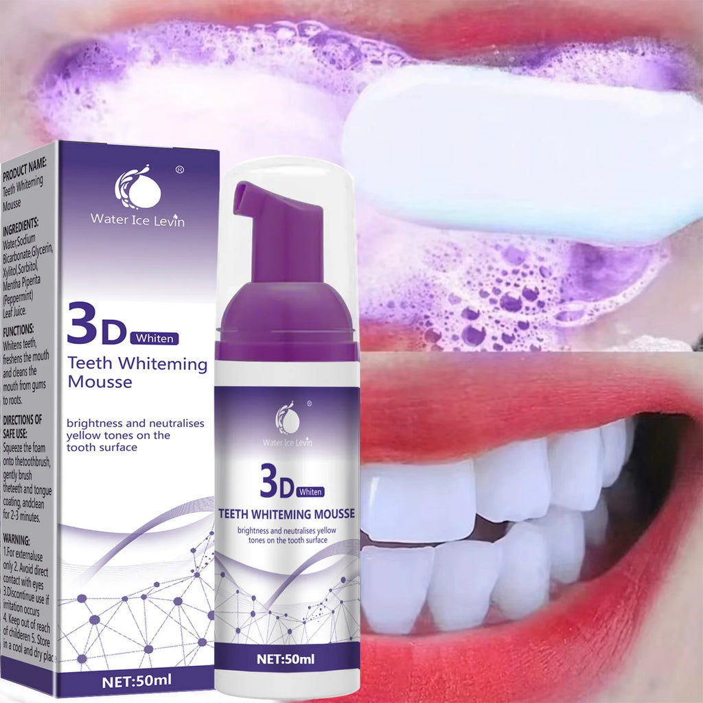 Purple Whitening Mousse Toothpaste 50ml – Fresh Breath & Deep Clean Whitening Mousse Toothpaste Oasis Select