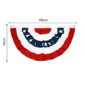American Independence Day Decorations Draped Half-circle Flags Scalloped Flags Are Arranged in The Outdoor Courtyard Oasis Select 90x180cm