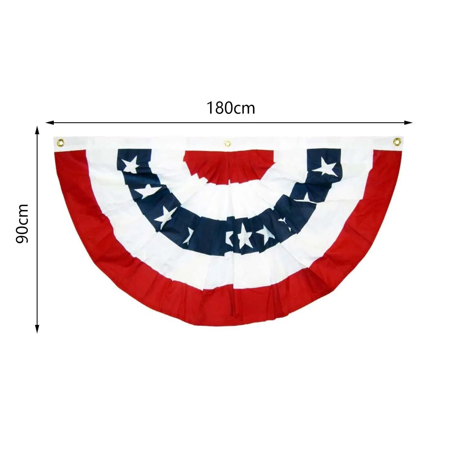 American Independence Day Decorations Draped Half-circle Flags Scalloped Flags Are Arranged in The Outdoor Courtyard Oasis Select 90x180cm