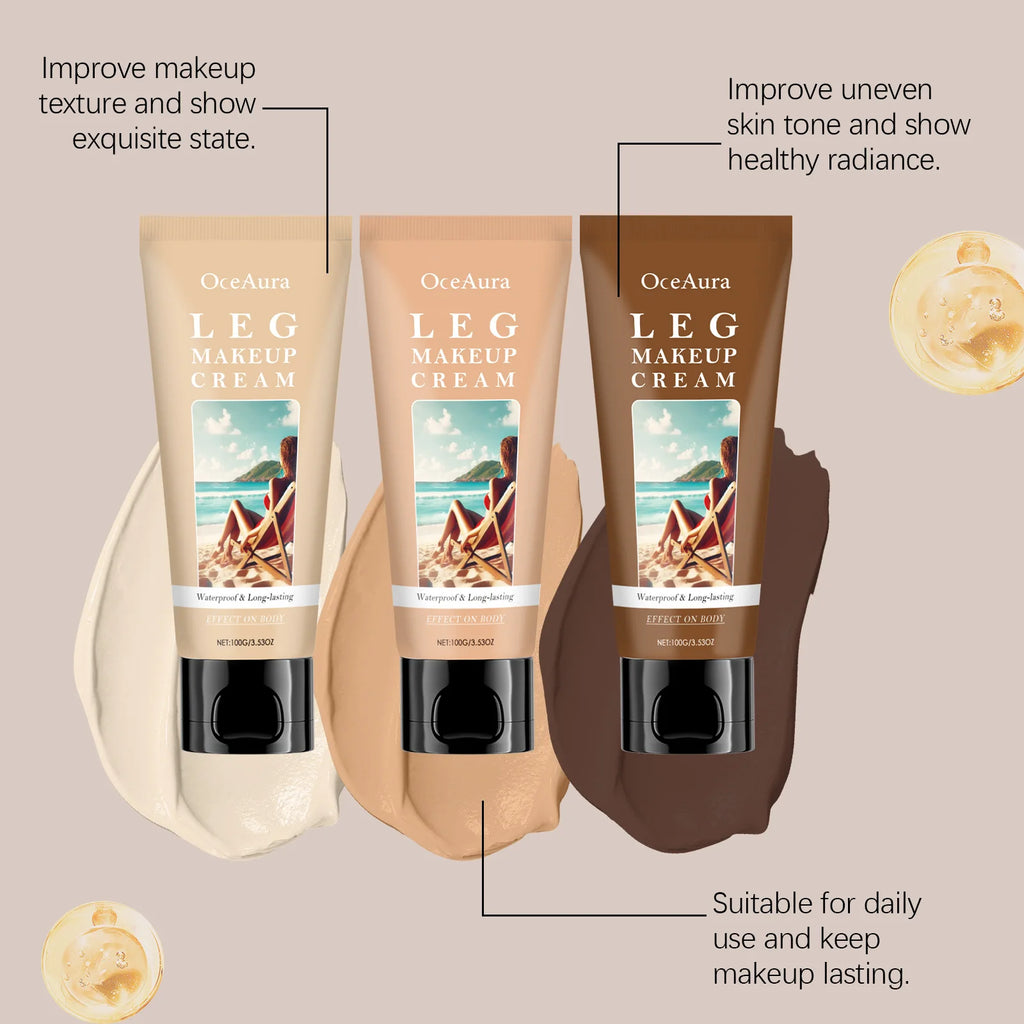 OceAura Leg Makeup Lotion – Waterproof Body Foundation Body Foundation Lotion Oasis Select