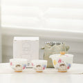 Hand Drawn Cat Quick Cup One Person Tea Set Portable Travel Tea Set Outdoor Tea Making Storage Bag Oasis Select Dull Four-piece Set