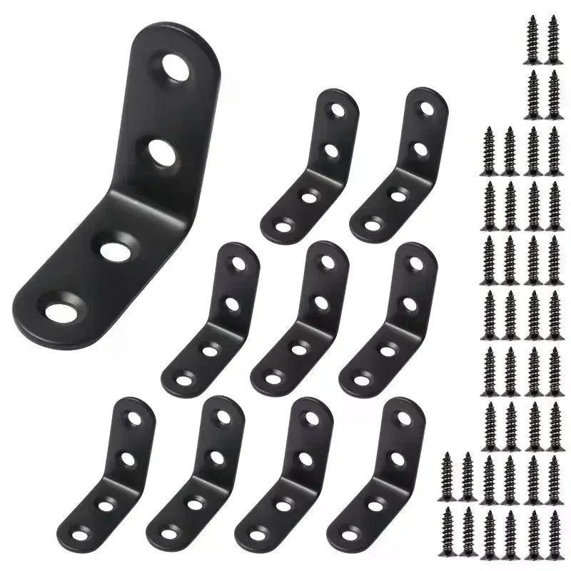 Stainless Steel Angle Bracket, Right Shelf Support, Corner Bracket, 90 ° Furniture, L or I Shape, 10 Pcs, 20Pcs Oasis Select