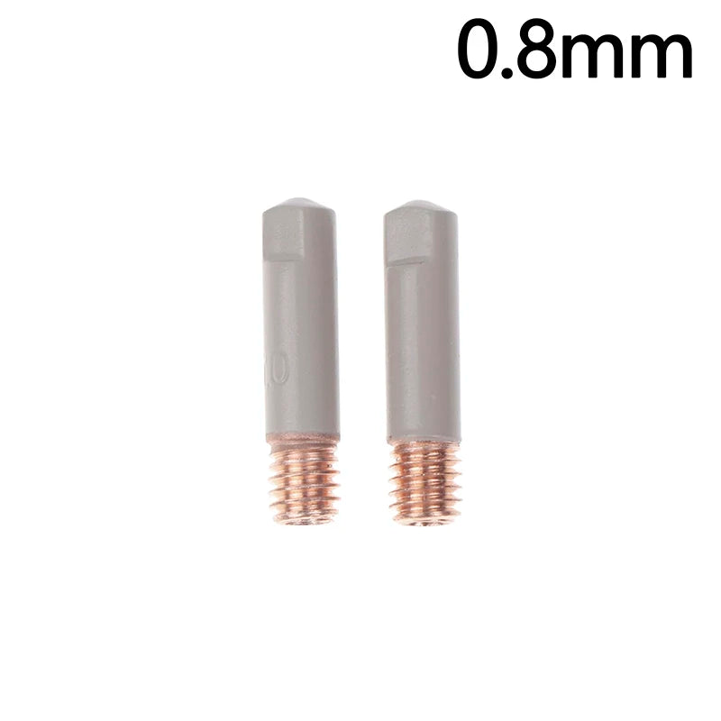 2Pcs/Set 15AK Welding Contact Tips New Coating Protect 25mm M6 Gas Nozzle Tip 0.8mm-1mm MIG Welding Torche Welding Tool Parts Oasis Select A1