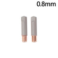 2Pcs/Set 15AK Welding Contact Tips New Coating Protect 25mm M6 Gas Nozzle Tip 0.8mm-1mm MIG Welding Torche Welding Tool Parts Oasis Select A1