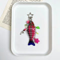 New Plastic Fish Keychain Multi Jointed Simulation Fish Hook Key Chain Backpack Pendant Gifts Oasis Select E 13cm