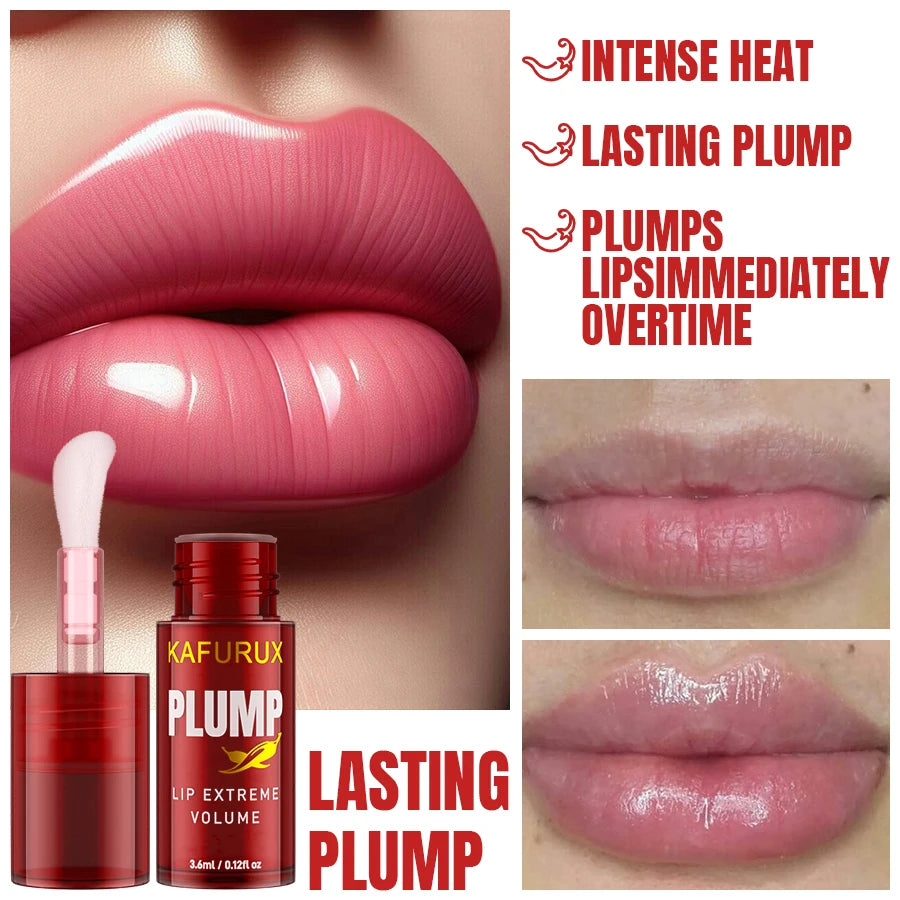 KAFURUX Lip Plumping Oil Gloss – Volumising Serum 3.6ml