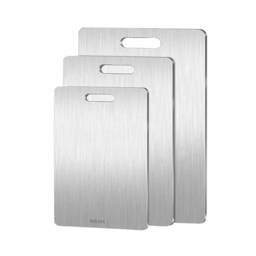 Stainless Steel Cutting Board - Heavy Duty Double-Sided Chopping Board for Meat, Vegetables, Dough Kneading & Kitchen Prep Oasis Select