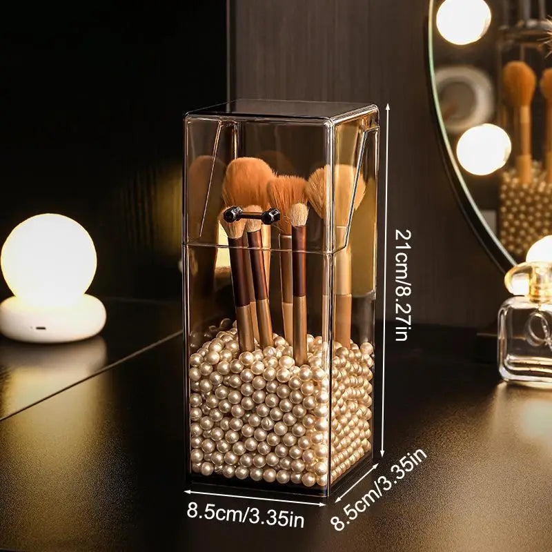 Clear Disposable Mask And Emesis Bag Storage Box Makeup Brush Storage Box Multifunctional Durable Practical Organizer Rack Oasis Select Coffee
