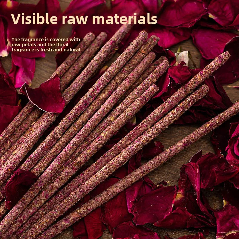 1 Box 40pcs Natural Handmade Rose Incense Sticks Organic Lavender, Jasmine, Osmanthus Home Fragrance Stick Incenses Oasis Select