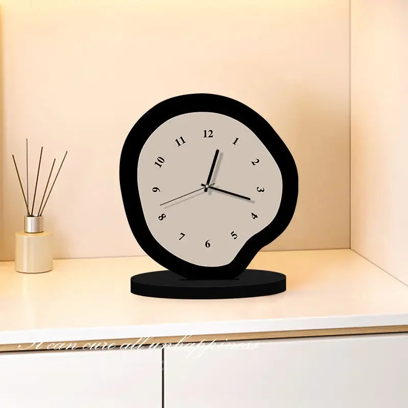 Cream Style Wall Clocks Modern Table Needle Clocks Desktop Clock Ornament Living Room Decorations Home Countertops Decor Oasis Select