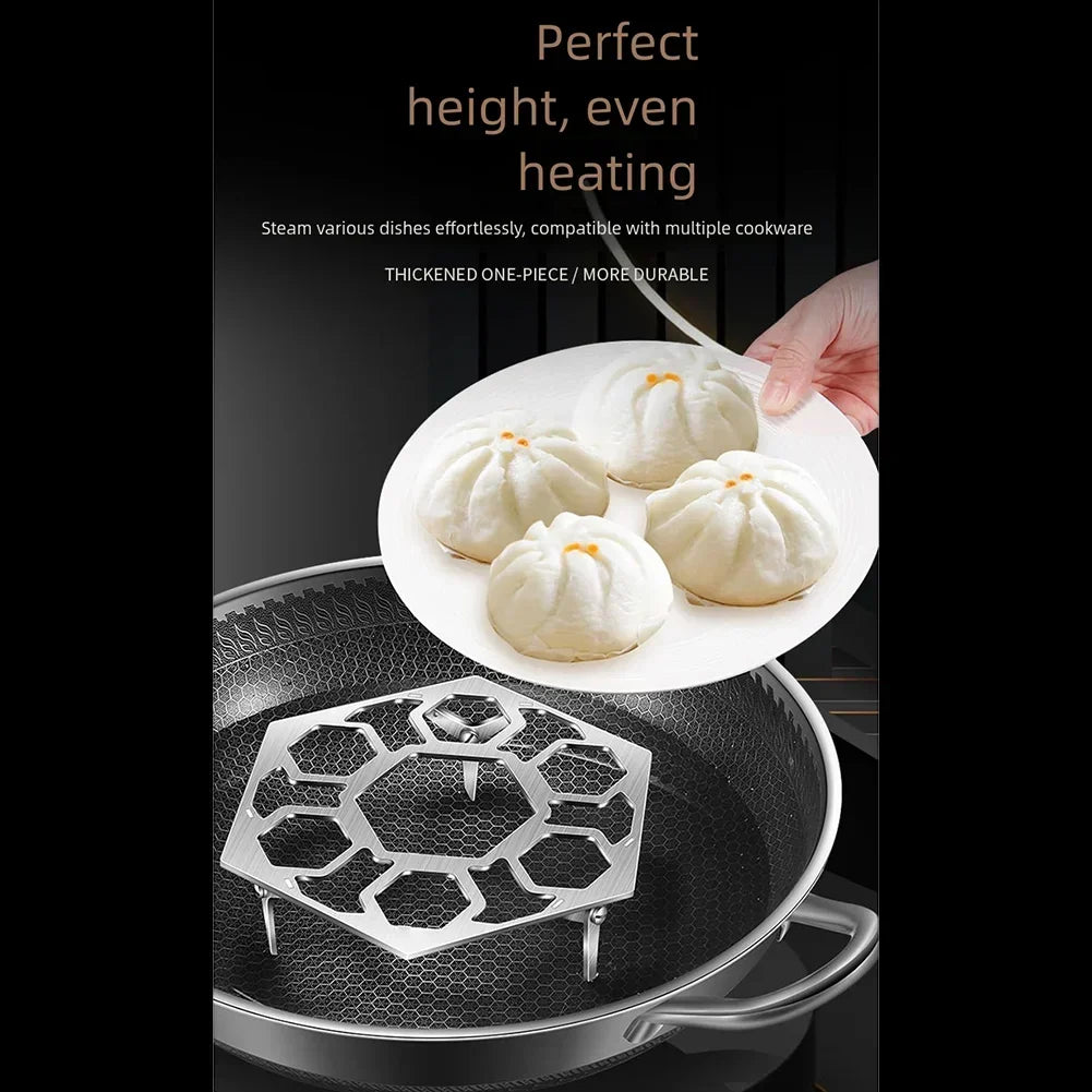 Stainless Steel Egg Steamer Rack Stackable Trays for Pot Cooking For Combo Multi Hole Design Suitable for Multiple Foods Oasis Select