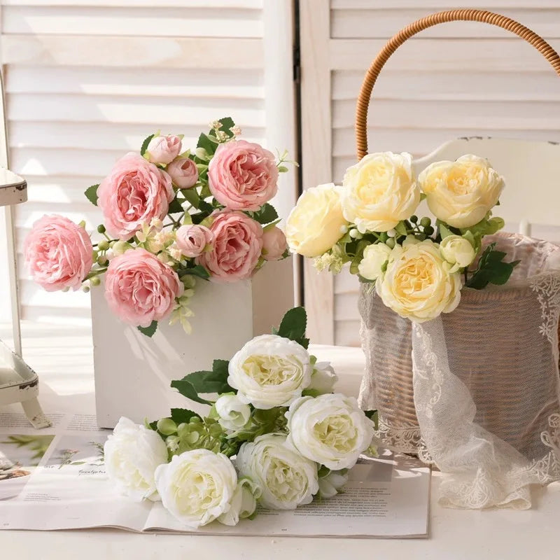Simulated Flower Bouquet Small Handle Bouquet Wedding Scene Arrangement Simulated Flowers High-end Simulation Oasis Select