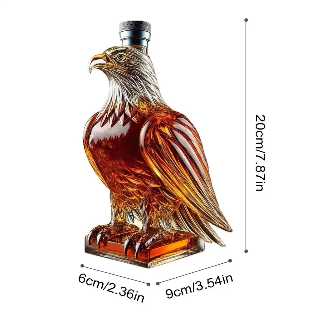 Eagle Shaped Whiskey Decanter Glass Animal-Shaped Whiskey Bottles Collectible Novelty Container Wine Decanter Bar Decoration Oasis Select Transparent