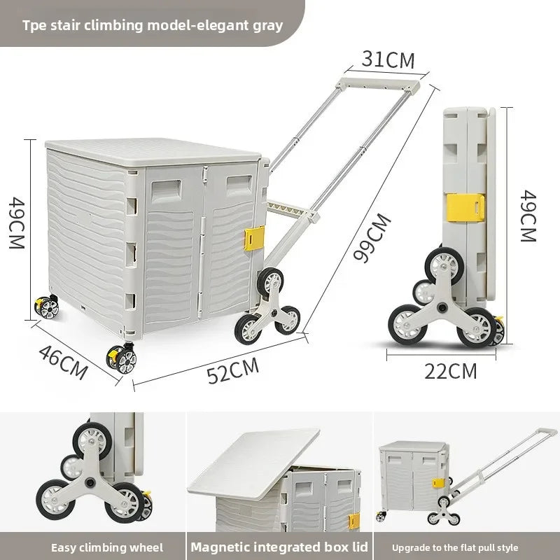 Multi-functional Outdoor camping folding shopping cart household trolley storage box Oasis Select