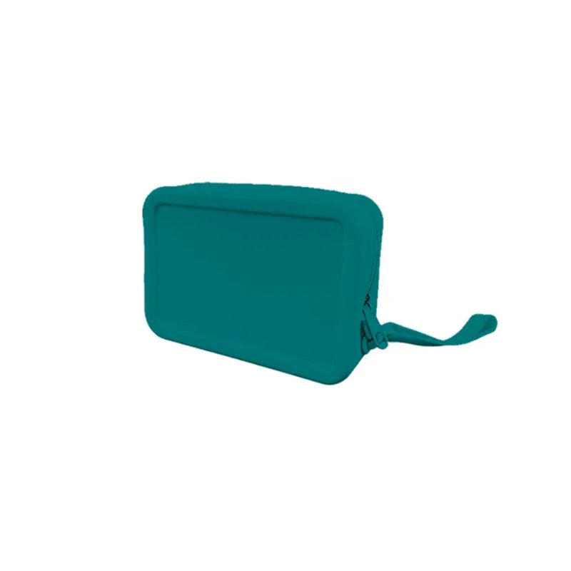 Silicone Travel Makeup Bag – Organizer, Coin Wallet & Key Pouch Silicone Organizer Bag Oasis Select Green