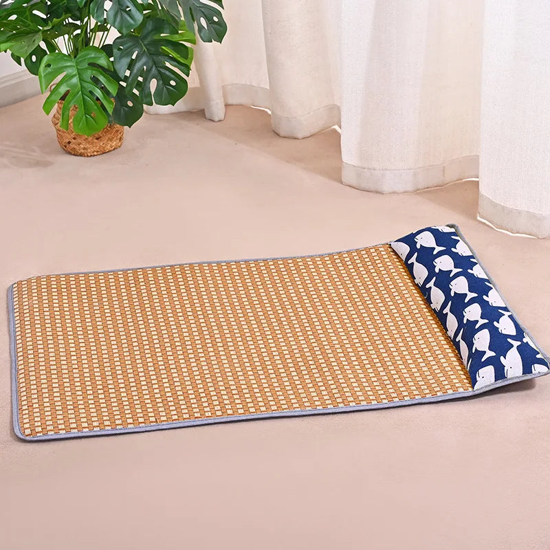 Dog MATS, Summer Heat Relief Pads, All-season Pet, Small Dog Bichon Frise Pillows, Sleeping Pads Wholesale Dog Beds Oasis Select blue whale XL 60x91cm