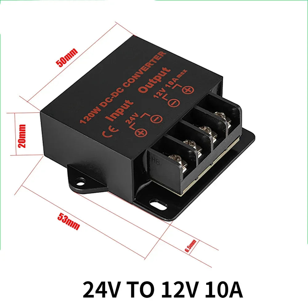 24V to 12V 10A DC DC Converter Regulator Car Step Down Reducer dc dc step-down module 12 volt stabilizer voltage regulator Oasis Select
