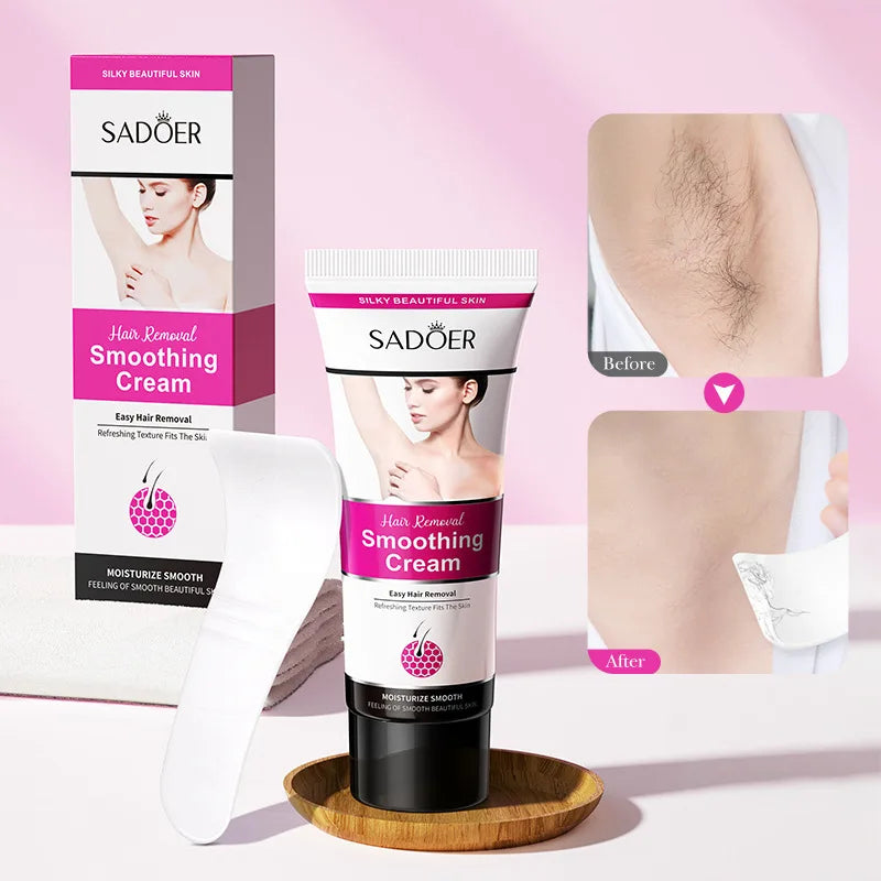Sadoer Silky Smooth Hair Removal Cream – Gentle Depilatory