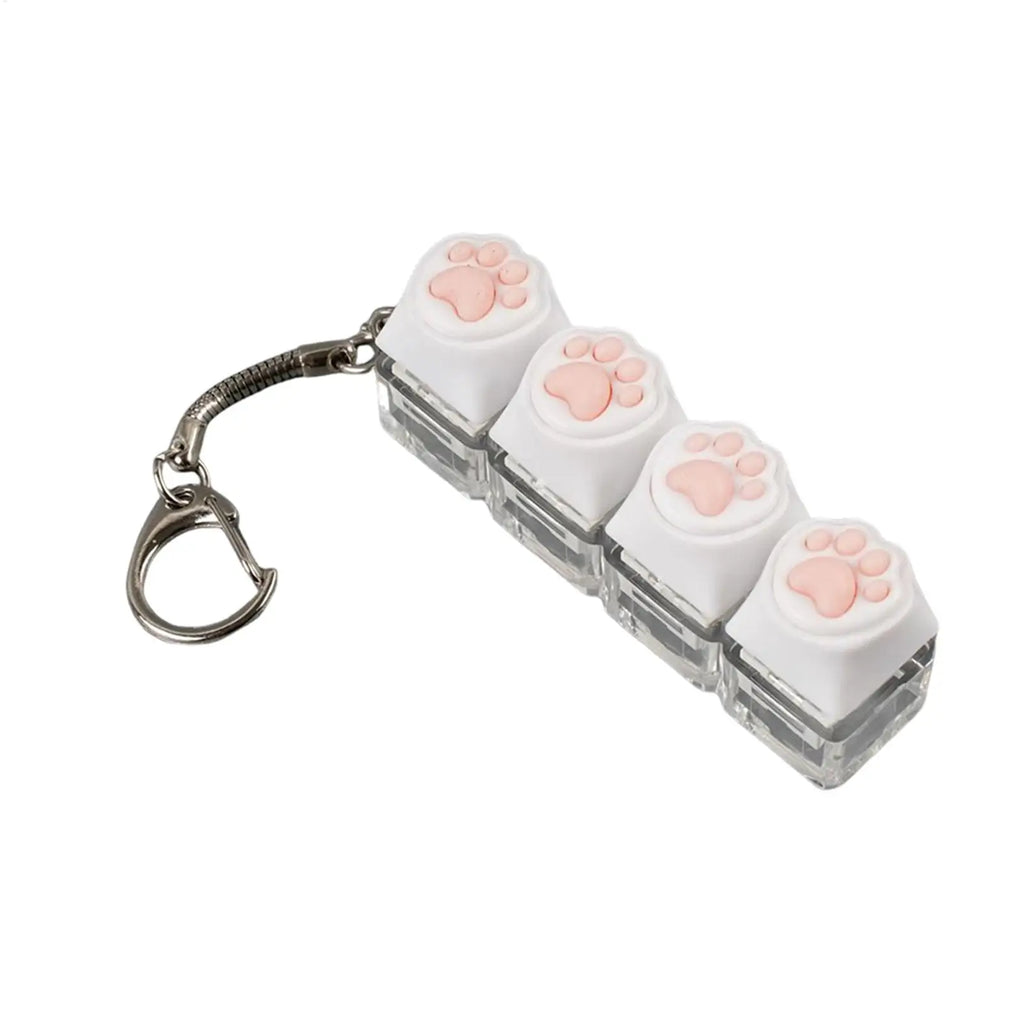 LED Keyboard Keychain Fidget Toys Crystal Clicker Sensory Toy for Stress Relief Keyboard Keychain Fidget Gadget for Adults Kids Oasis Select