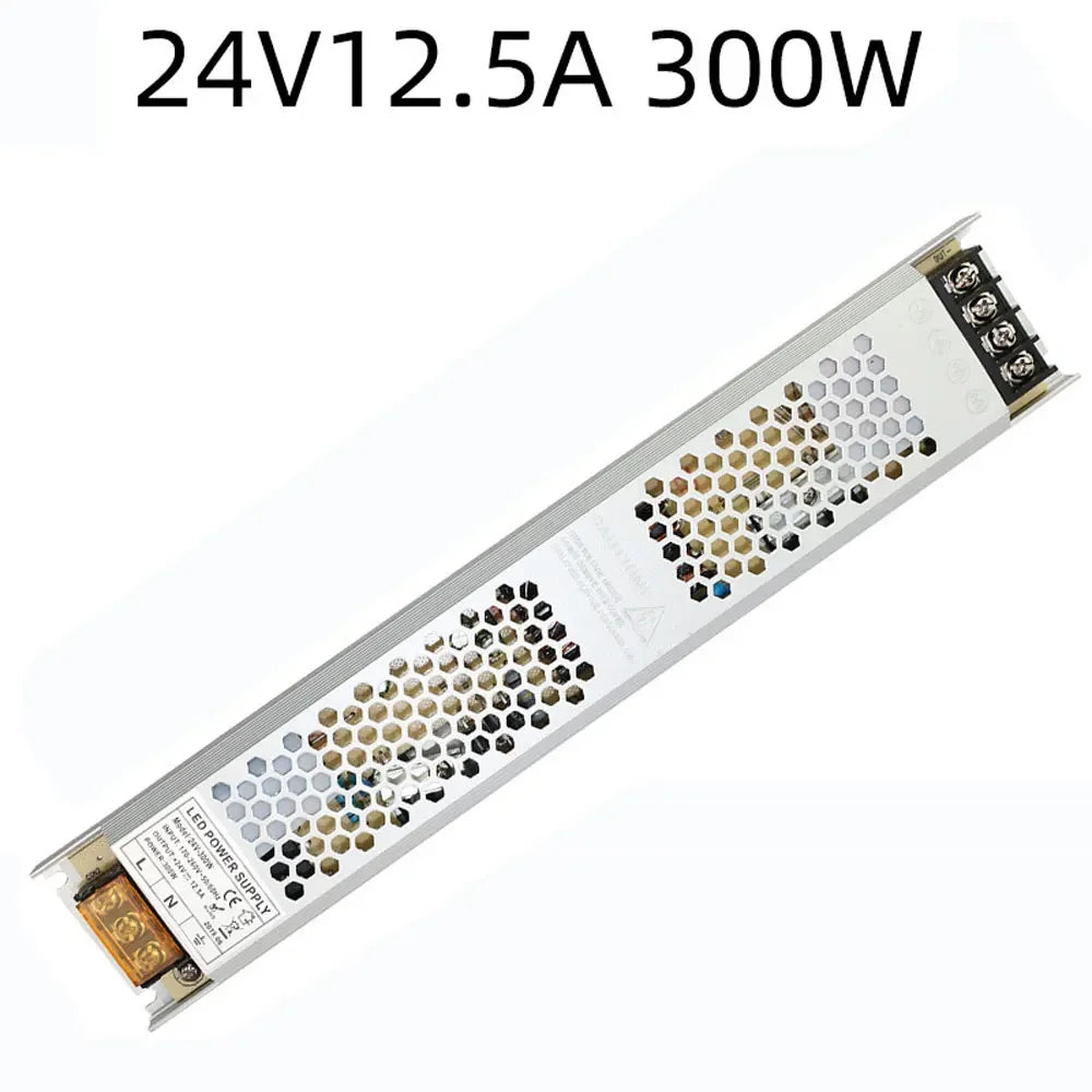 12V 24V Power Supply Transformers 220V AC DC Converter Switching Power Supply 60W 150W 200W 300W 400W SMPS Led Driver Ultra Thin Oasis Select 24V12.5A 300W 180V-265V