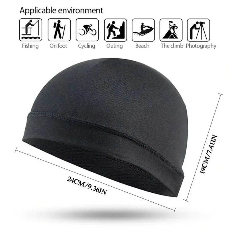 1/2pcs Quick Dry Helmet Cycling Cap Anti-UV Anti-Sweat Sports Hat Motorcycle Bike Riding Bicycle Cycling Hat Unisex Inner Cap Oasis Select