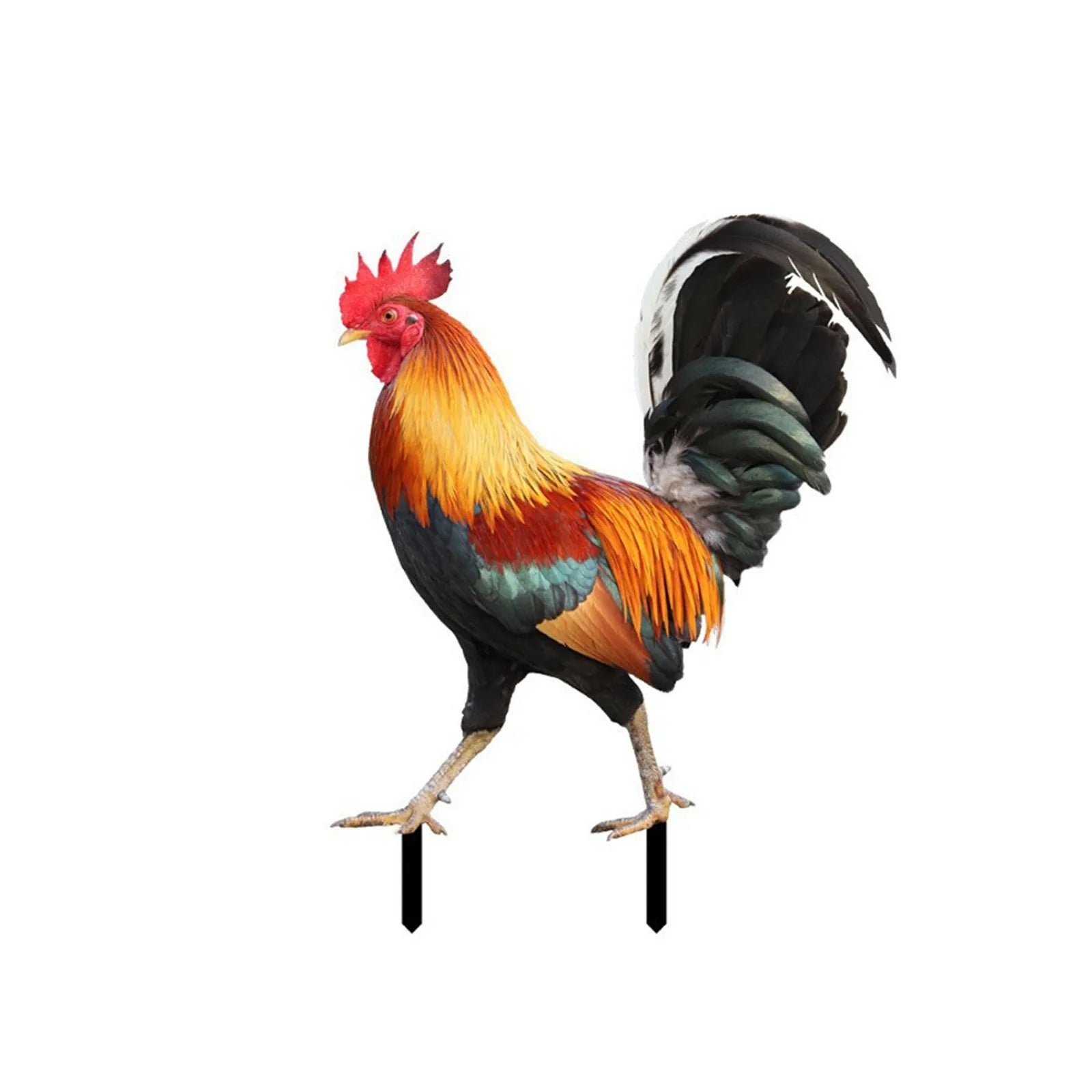 2D Flat Garden Statues Ornaments For Hen Chicken Decorations Sculptures Yard Art Outdoor Decorations Rooster Statue Art Deco Oasis Select 1PC 5 One Size