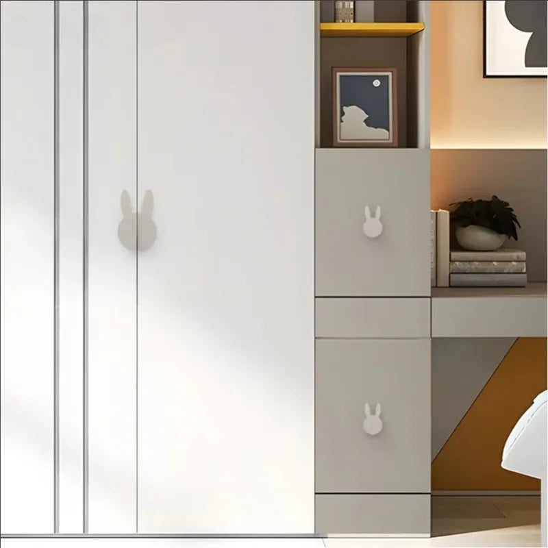 Love Rabbit Cartoon Children's Room Handle Color Matching Cabinet Door Handle Kitchen Cabinet Shoe Cabinet Wardrobe Door Handle Oasis Select